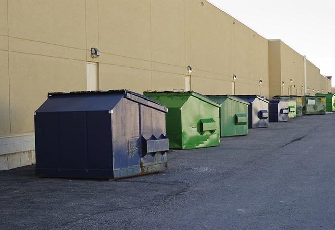 waste disposal bins at a construction zone in Afton, NY